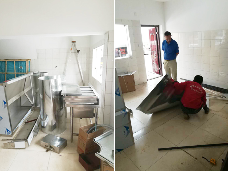 四川優(yōu)佰特廚房設(shè)備公司現(xiàn)場(chǎng)施工圖