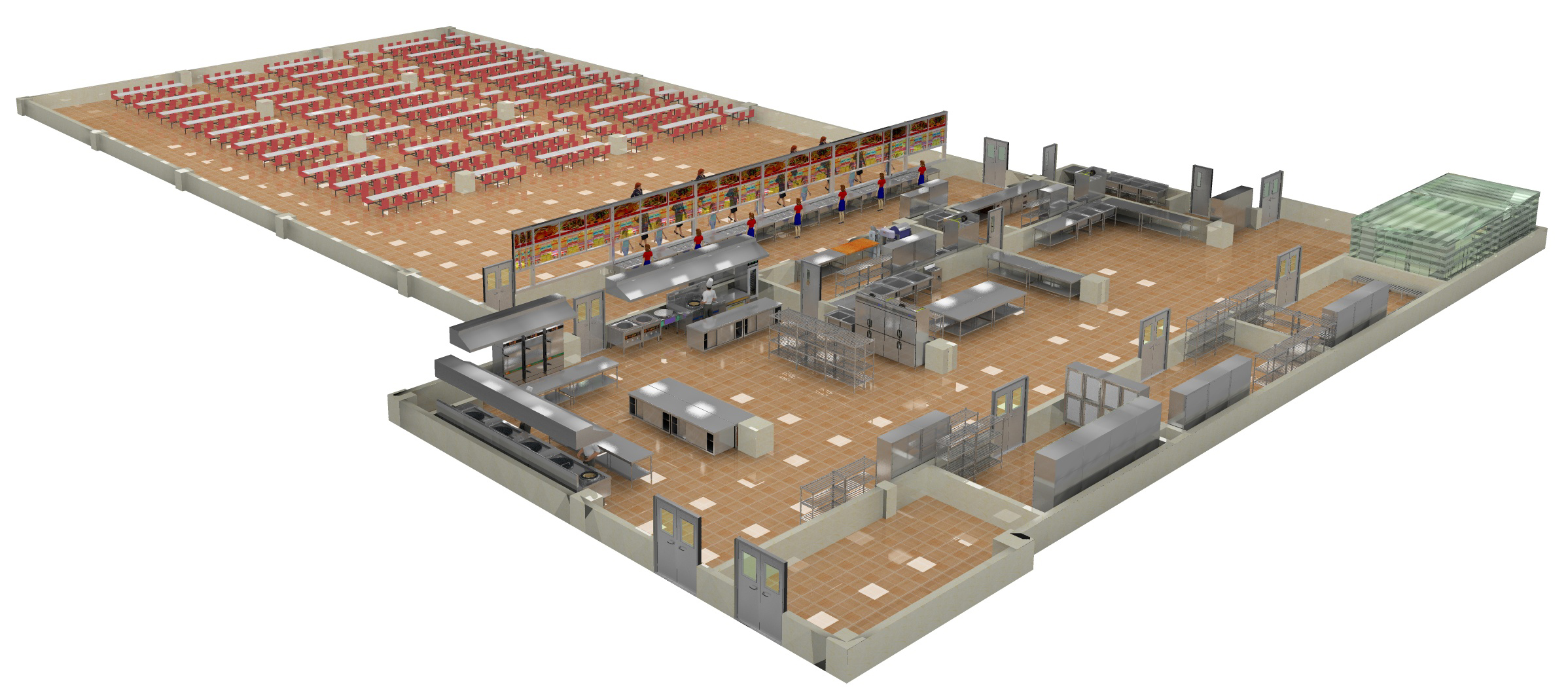 學校食堂廚房設(shè)計方案3
