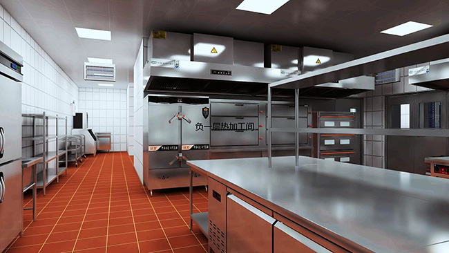 商用廚房設備擺放