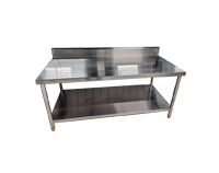 不銹鋼雙層帶背靠工作臺(tái)